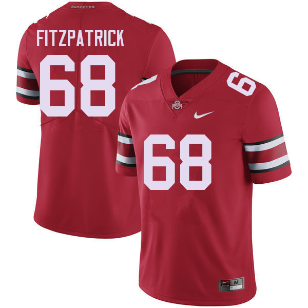 Men #68 George Fitzpatrick Ohio State Buckeyes College Football Jerseys Sale-Red